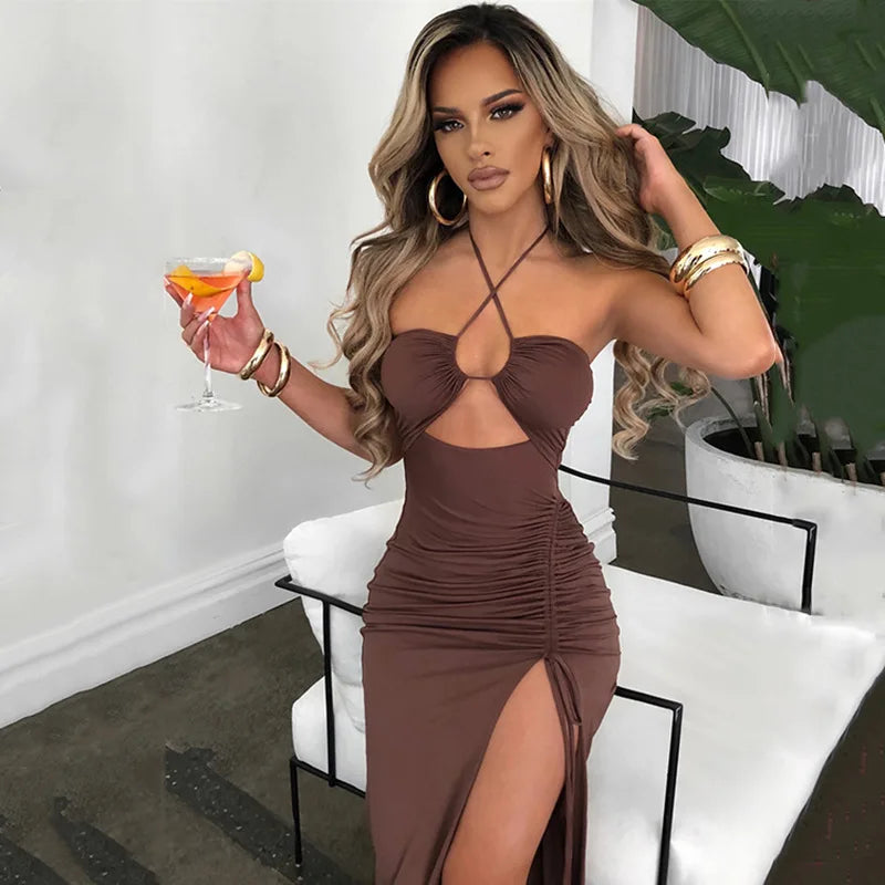 Chic Slim Fit Midi Cocktail Dress