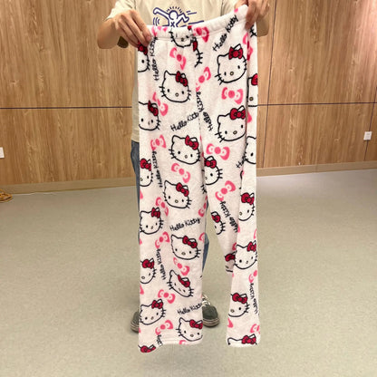 Hello Kitty Women’s Kawaii Flannel Pajamas, cozy and stylish for any occasion.