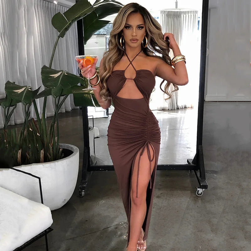 Chic Slim Fit Midi Cocktail Dress