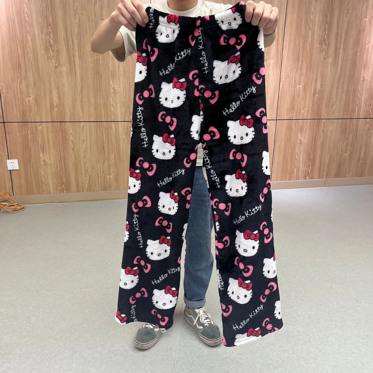 Hello Kitty Women’s Kawaii Flannel Pajamas, cozy and stylish for any occasion.
