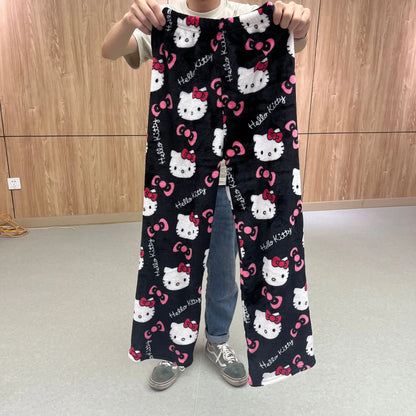 Hello Kitty Women’s Kawaii Flannel Pajamas, cozy and stylish for any occasion.