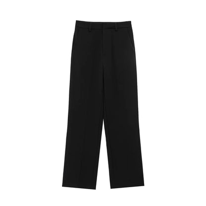TFMLN 2025 black two-piece set — zip-up top and wide-leg pants.