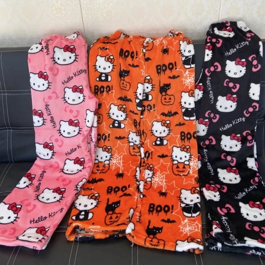 Hello Kitty Women’s Kawaii Flannel Pajamas, cozy and stylish for any occasion.