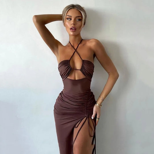Chic Slim Fit Midi Cocktail Dress