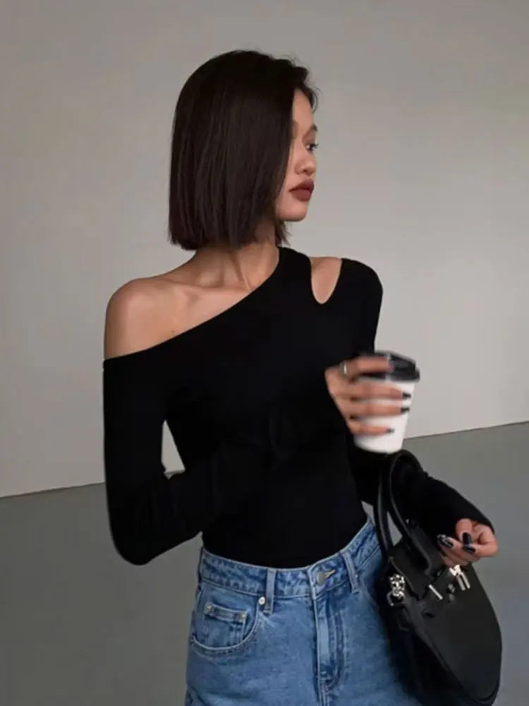 Trendy Long Sleeve Crop Tee
