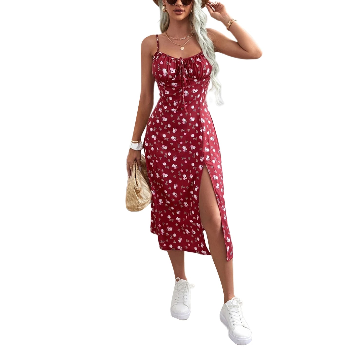 Women’s Trendy Flower Print Dress 2024