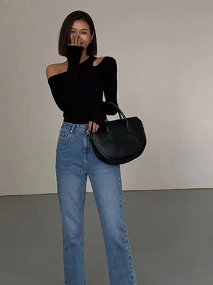 Trendy Long Sleeve Crop Tee
