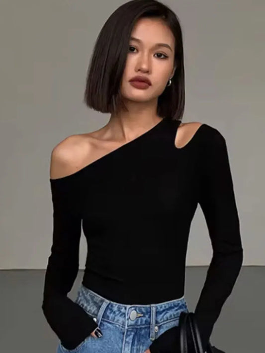 Trendy Long Sleeve Crop Tee