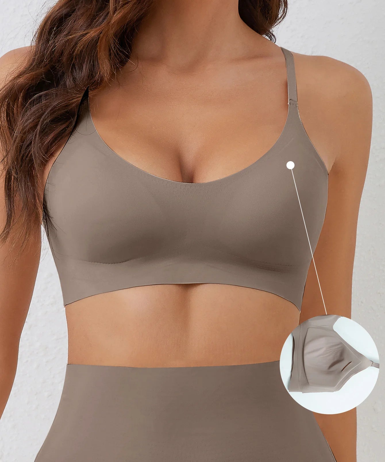 Seamless, breathable bra with soft support — no steel ring, ultra-comfortable.