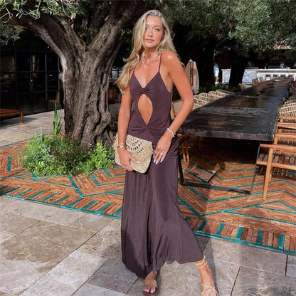 Spaghetti Strap Split Long Dress