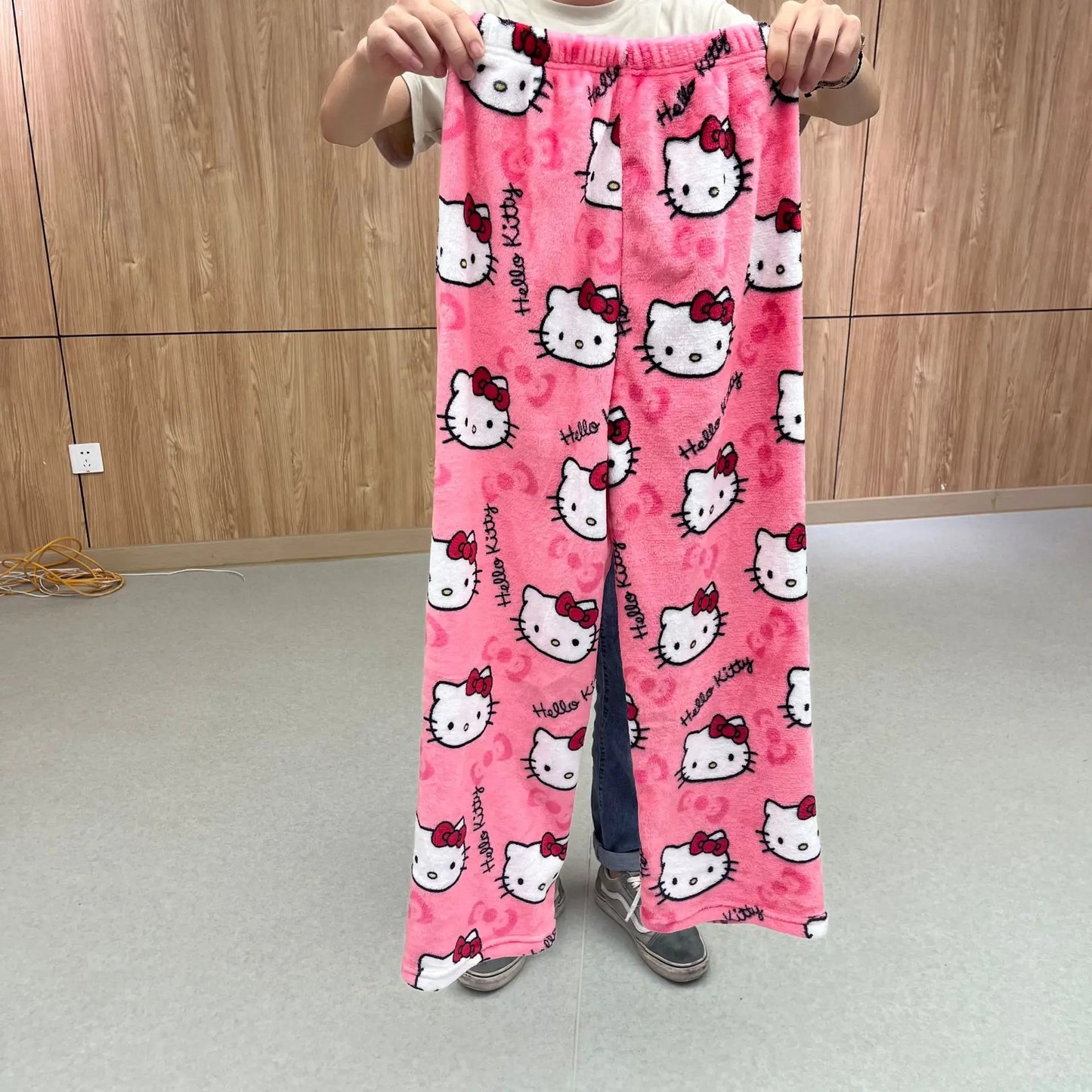 Hello Kitty Women’s Kawaii Flannel Pajamas, cozy and stylish for any occasion.