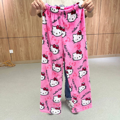 Hello Kitty Women’s Kawaii Flannel Pajamas, cozy and stylish for any occasion.