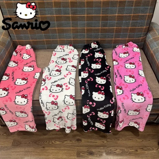 Hello Kitty Women’s Kawaii Flannel Pajamas, cozy and stylish for any occasion.